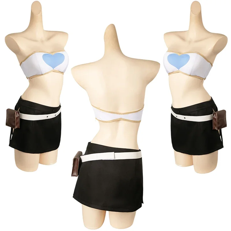 FC6アニメ妖精コスプレ尻尾コスチューム変装ルーシィ・ハートフィリアコスプレファンタジーラップ胸トップス服大人女性衣装@FC8！