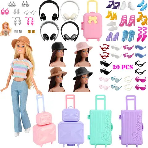 NK  1/6 Doll Earphones For 11.5 inch Doll Accessories Furniture Shoes Sunglasses For 30CM Doll Suitcase Princess Girl's Gift JJ