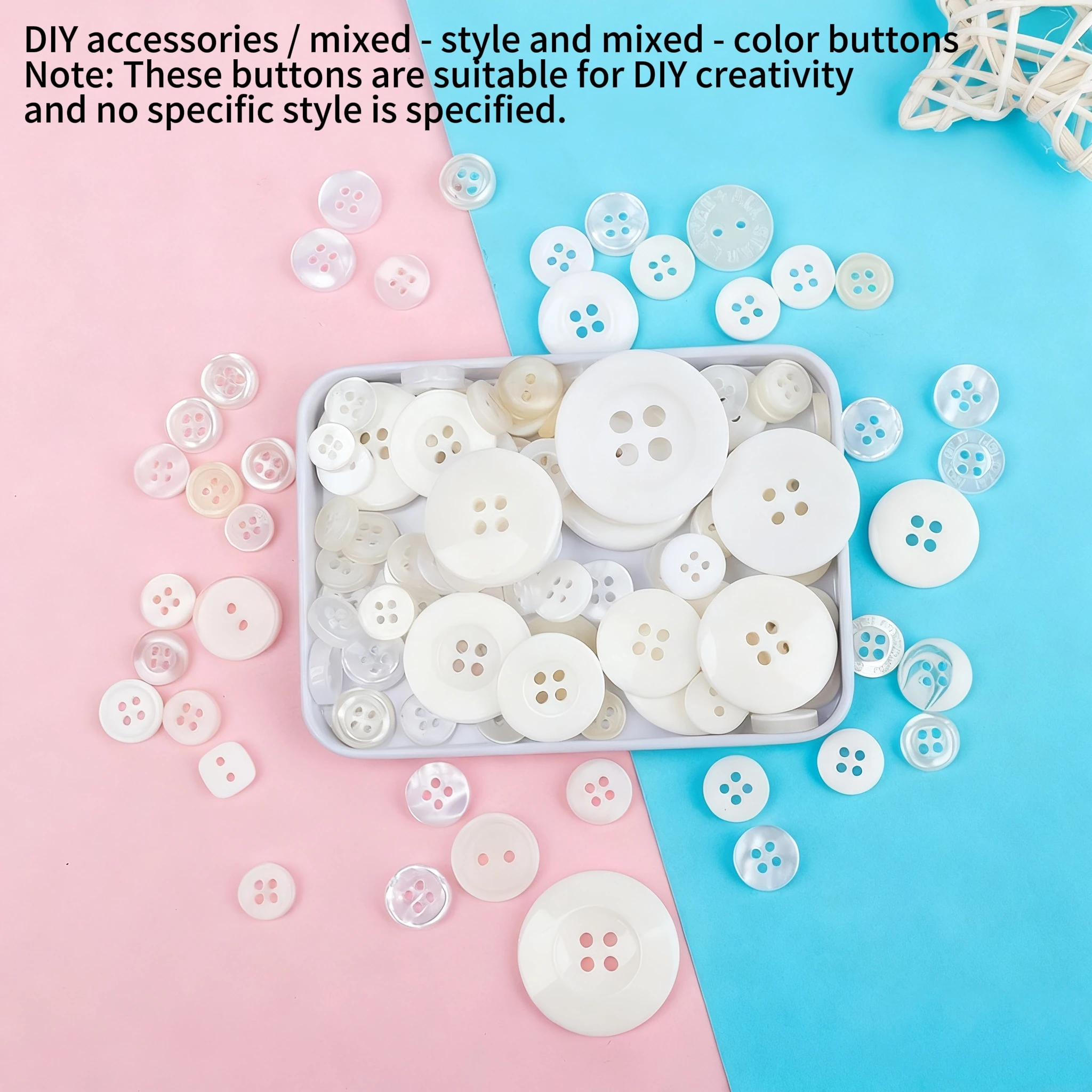 50g/Pack Mix Size Mix color Resin Button  Sewing Buttons For Scrapbook Crafts DIY Handmade Sewing Accessories