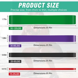 Resistant resistance band latex sports belt elastic pulling upwards pilates assistance tracks for shape fitness body house gym gymnasium 8 Main Sales Gym equipment for home - №2