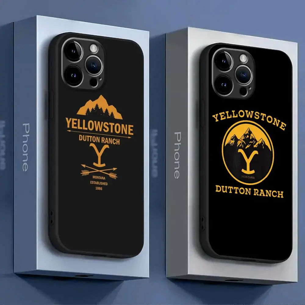 Yellowstone TV Show  Phone Case For iPhone 15 14 13 12 11 X XR XS XSMAX 8 7 Plus Mini Pro Max Soft Black Phone Cover