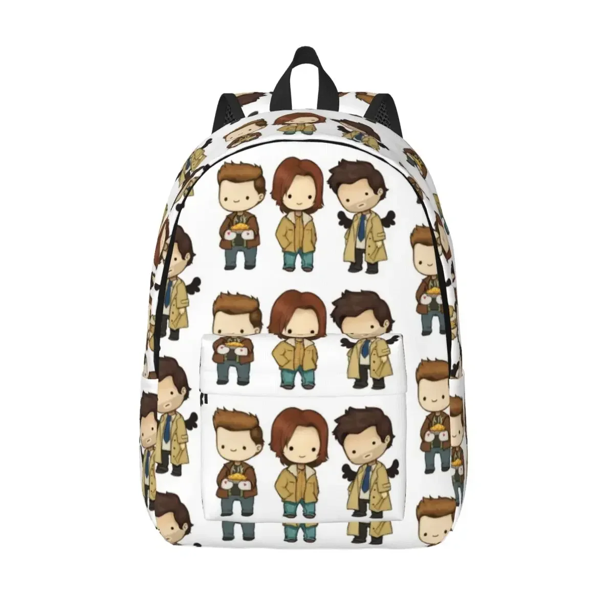 Supernatural Team Free Will Backpack for Men Women Casual Student Business Daypack Laptop Computer Shoulder Bag Sports