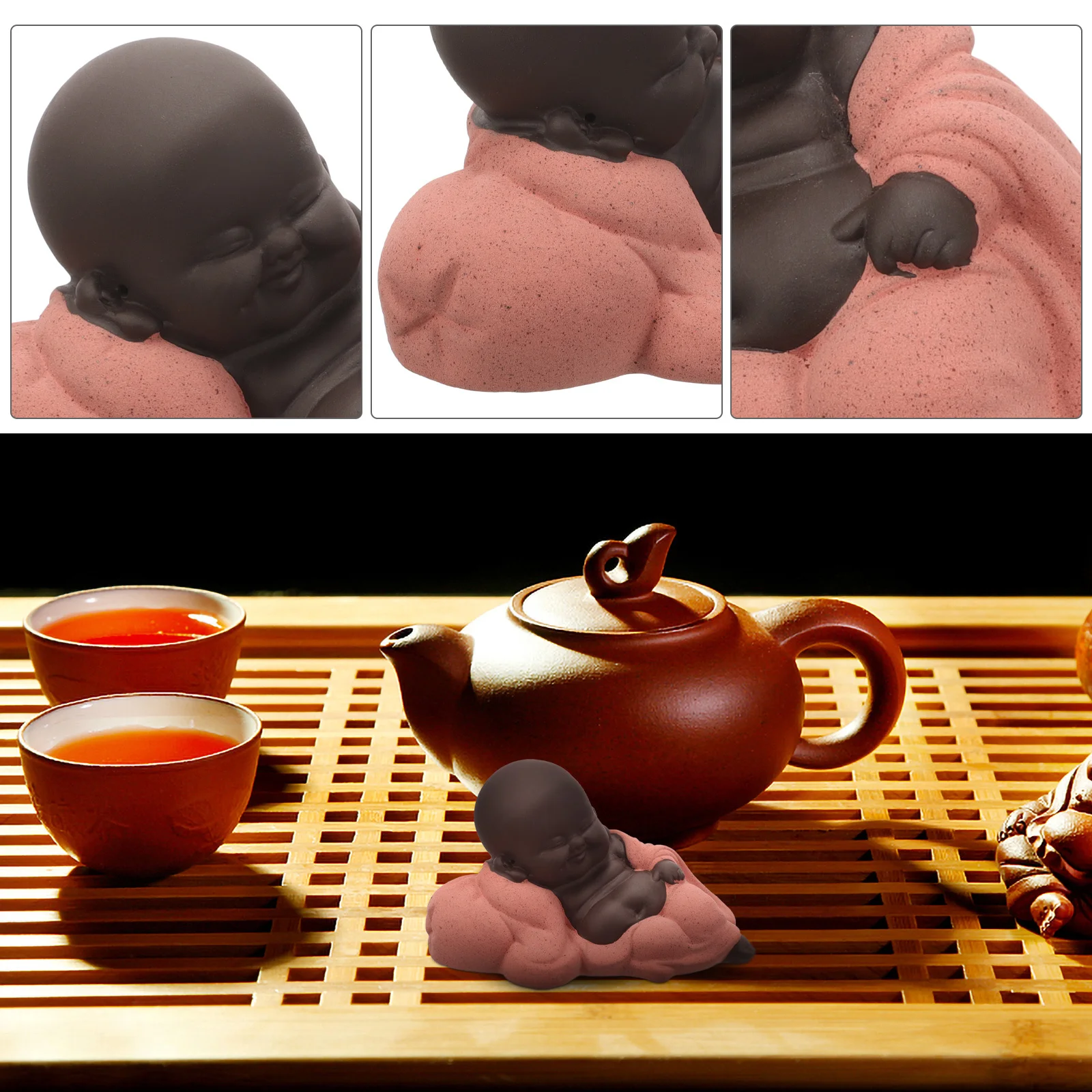 

Ceramic Tea Accessories Purple Sand Pet Mini Desktop Decoration For Home Office Car Desk Decor