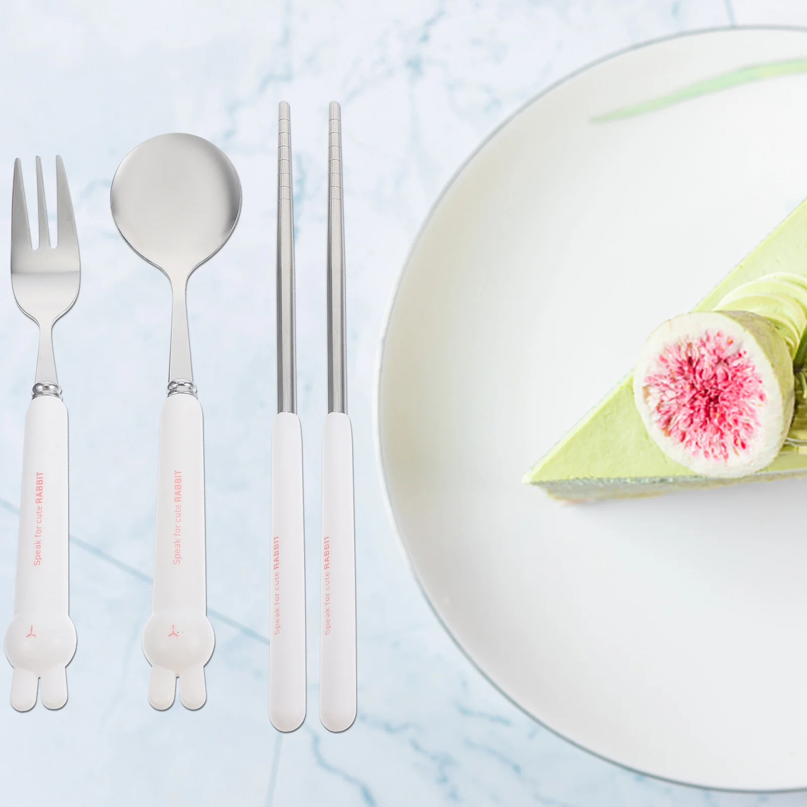 

1Set Cutlery Set for Lunch Box Travel Friendly Reusable Stainless Steel Portable Utensils with Case Outdoor Dining Silverware