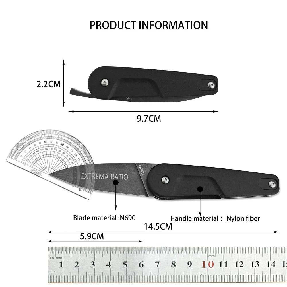 Extrema Ratio BDOR N690 Tactical Hunting Folding Knife D2 Steel Blade G10 Handles Camping Survival EDC Tools