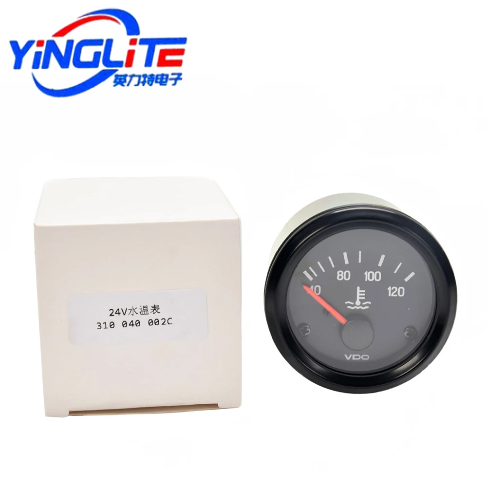 VDO Water Temperature Gauge 12V 24V 40-120C Water Temperature Gauge Diesel Genset Parts