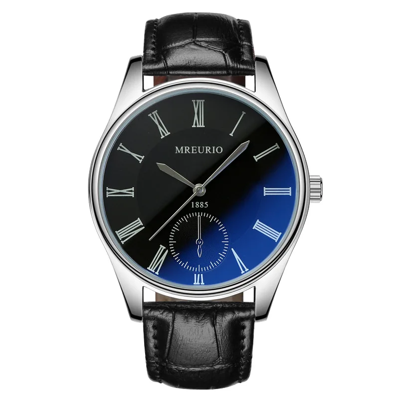 2025 Mannen Horloges Top Luxe Merk Blauw Glas Horloge Business Horloges Waterdicht Leer Romeinse Mannelijke Klok Relojes Saat