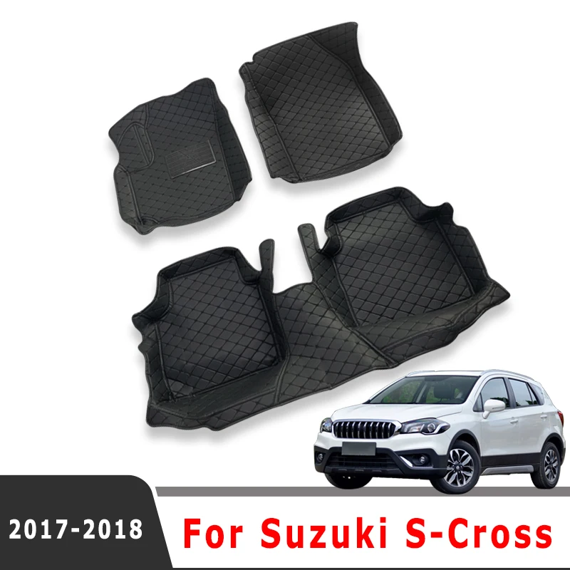 

Автомобильные коврики для Suzuki S-Cross SCross 2018 2017, коврики для ног, автомобильные аксессуары на заказ, детали интерьера, водонепроницаемые автомобили
