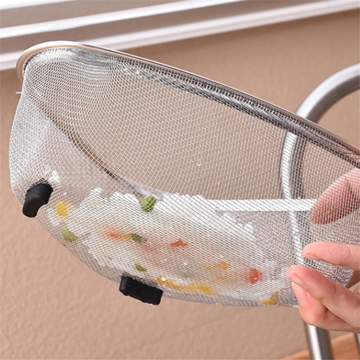 Triangle Sink Drain Basket Kitchen Triangle Filter Basket Fruit and Vegetable Storage Drain Rack Basket A