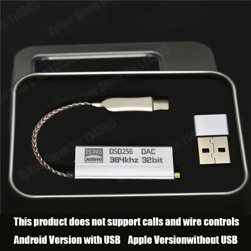 DAC ES9318 Headphone Amplifiers HiFi Decoding Adapter Sound Card For iPhone iOS Android Win10 Type C lightning to 3.5MM Decoder