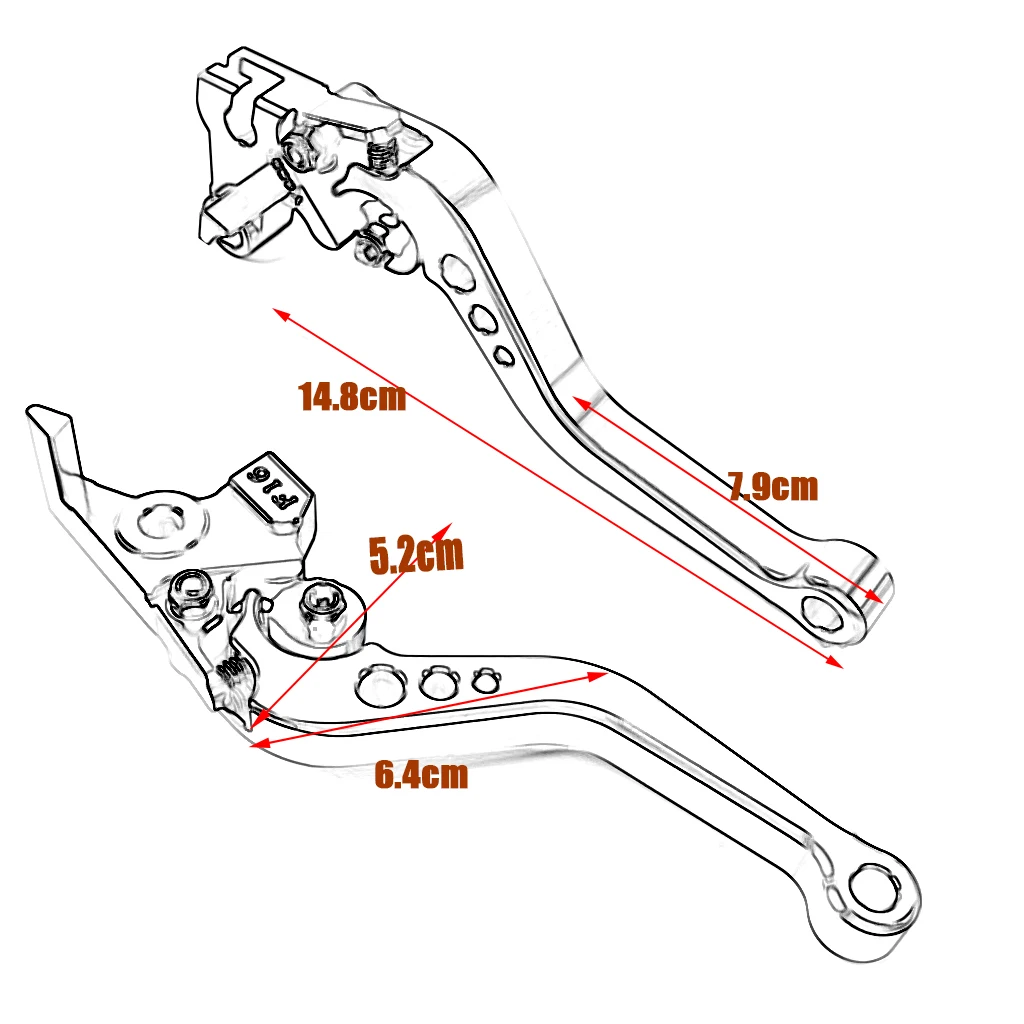 For YAMAHA FJR 1300 FJR1300 2004-2018 CNC Aliuminum Short Brake Clutch Lever Motorcycle Accessories Handles Lever