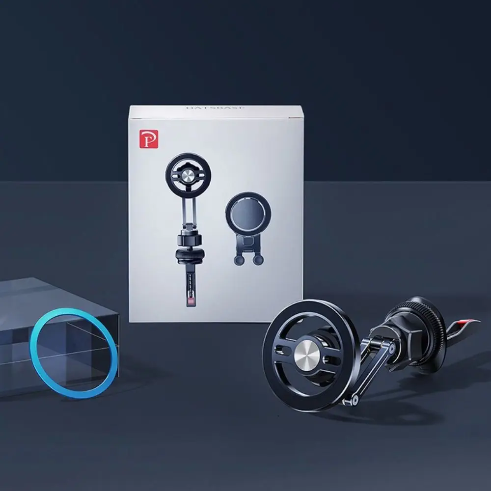 

360 ° Вращающийся автомобильный магнитный держатель для телефона Складная конструкция Магнитная подставка для мобильного телефона Вращающаяся дизайнерская подставка для телефона