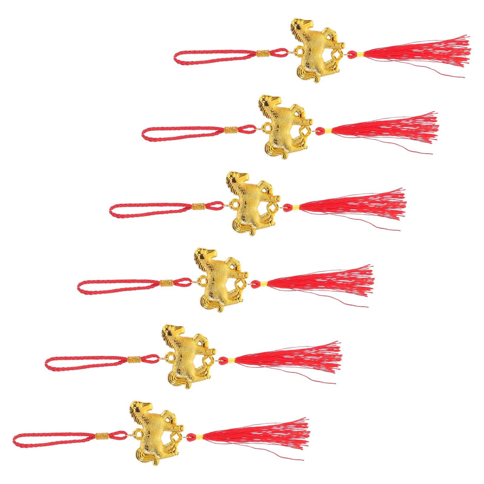 

6Pcs Chinese New Year Hanging Decorations Spring Festival Pendant Ornaments Home Office Indoor Outdoor Festive Decor