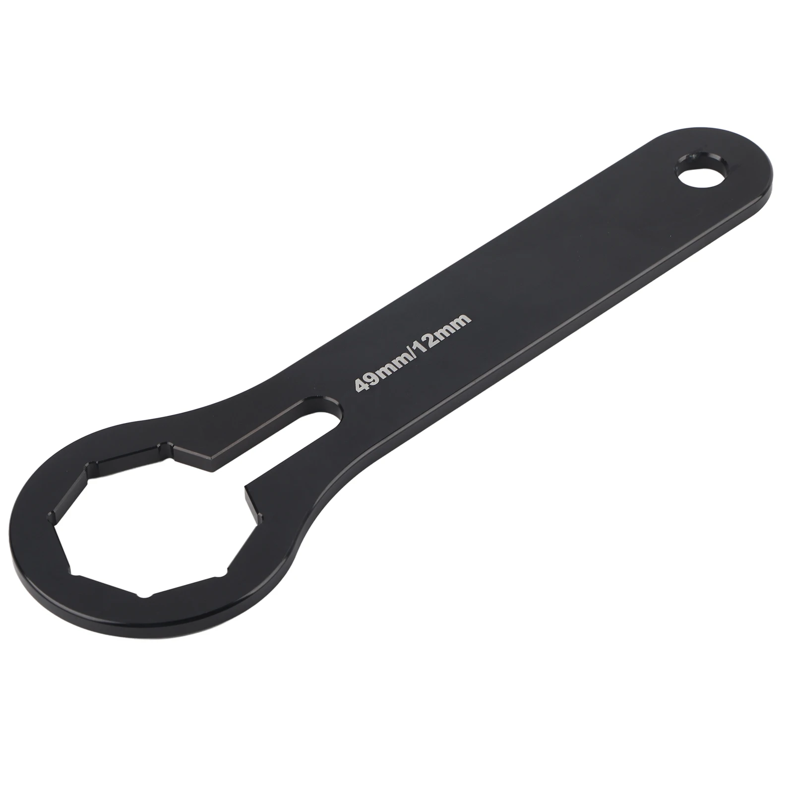 Front Fork Cap Wrench Tool Dual Chamber Shock Damper Adjust Spanner 49mm Fit for YamahaBlack