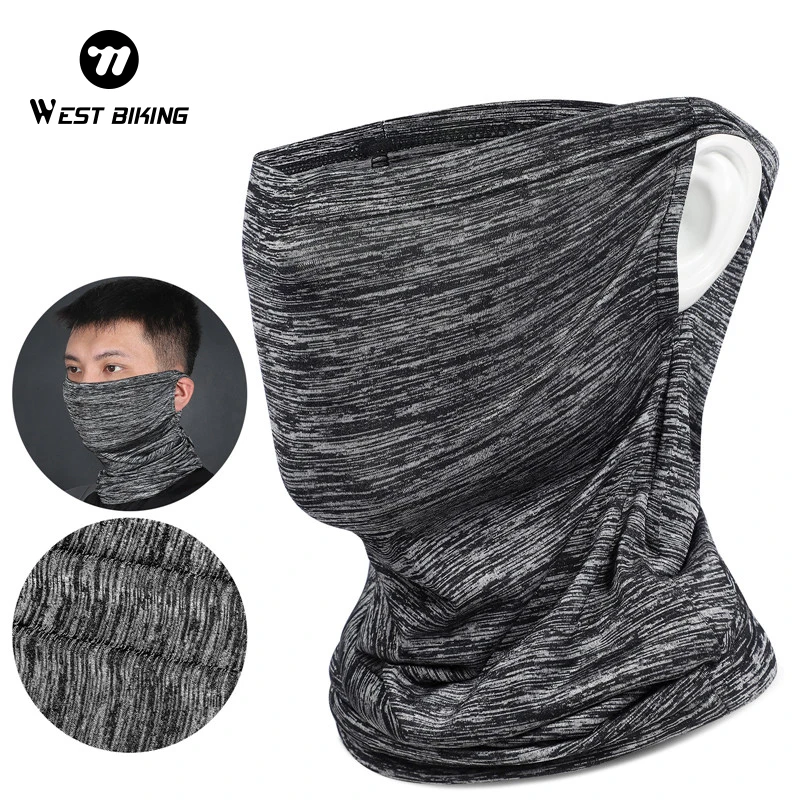 

WEST BIKING Breathable Cycling Headwear Ice Silk Anti UV Face Cover Outdoor Sport Running Scarf Dustproof Motorcycle Mask