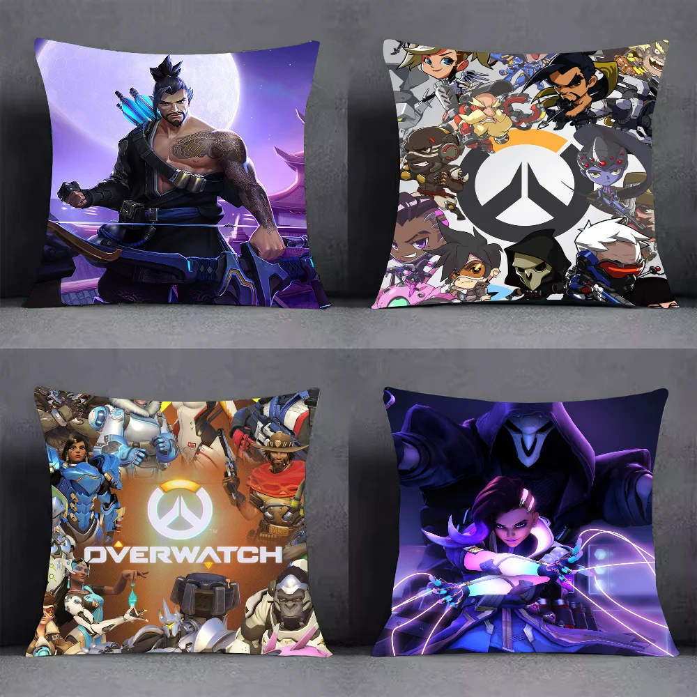 

Спортивная наволочка Game O-Overwatch FPS для первого человека, квадратный диван с узором, удобная подушка, подходит для комнаты