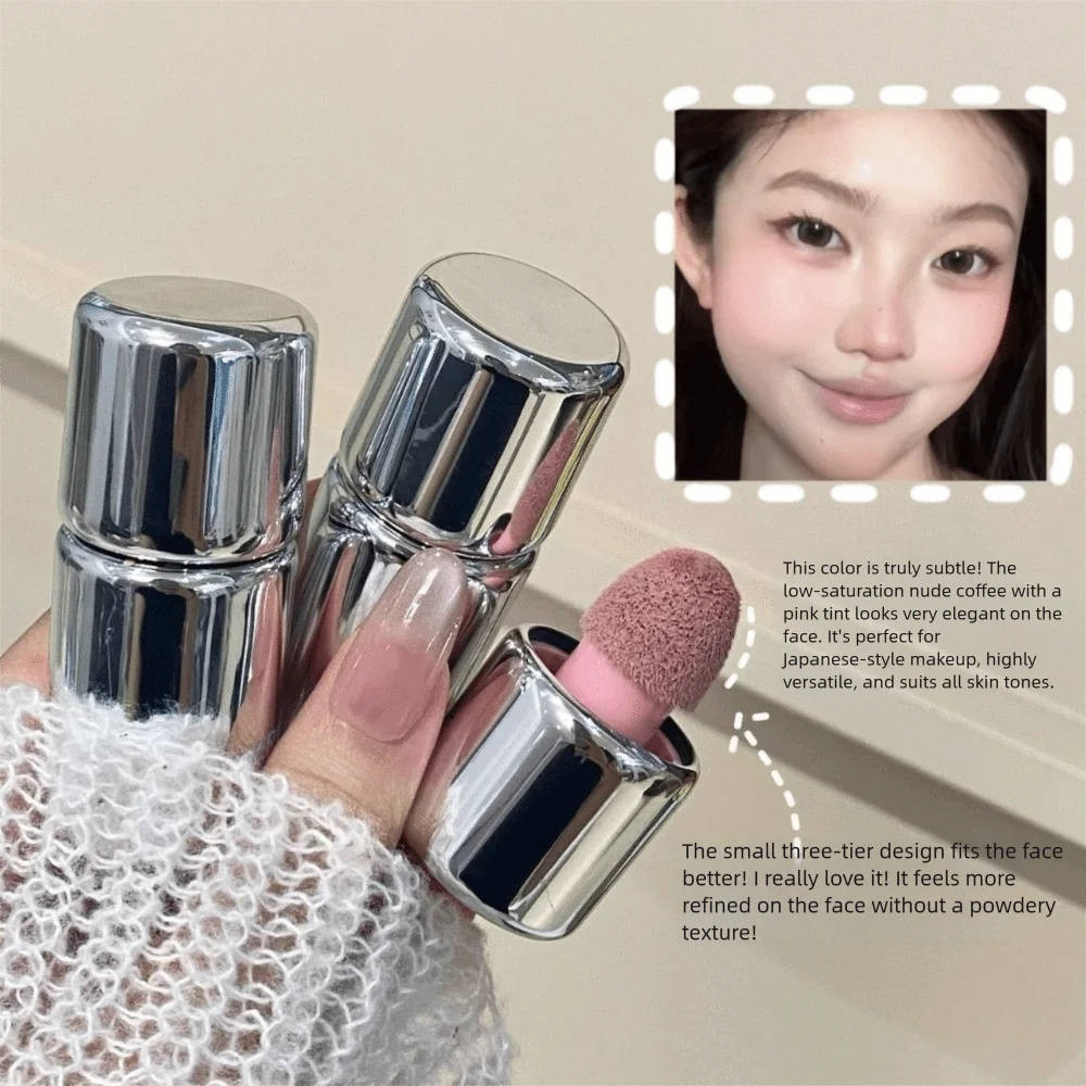 보습 리퀴드 블러쉬 스펀지 헤드 블러쉬 로션 다기능 오래 지속되는 리퀴드 하이라이터 스틱 내추럴 클리어 메이크업