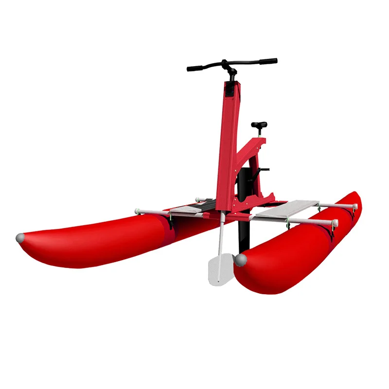 2024 Foldable Inflatable PVC Pontoons Propeller Aluminum Alloy Frame Water Bikes Inflatable Sea Bikes