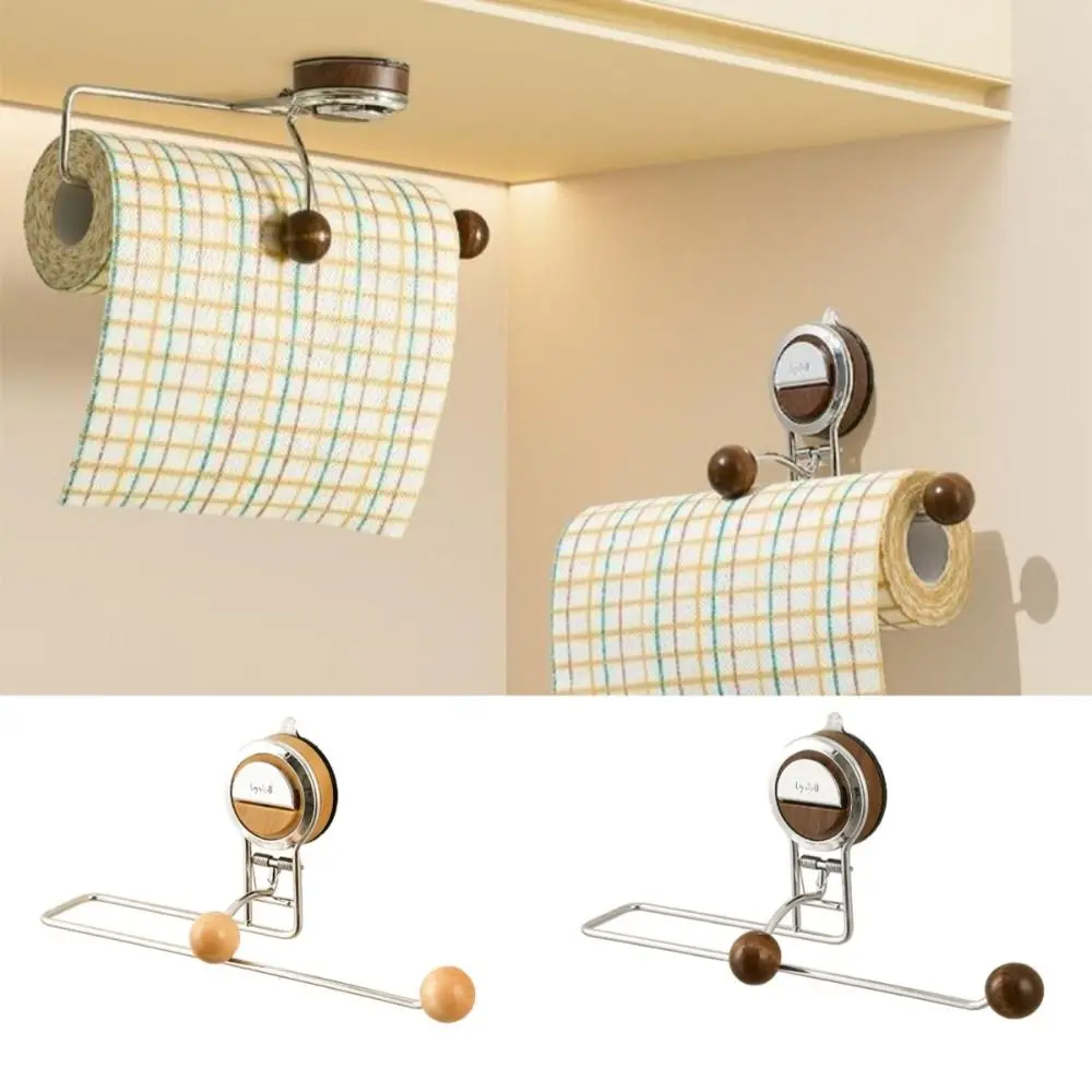

Многоразовый держатель для рулонной бумаги на присоске, настенный держатель для рулона салфеток без перфорации, съемная металлическая вешалка для бумажных полотенец, домашний декор