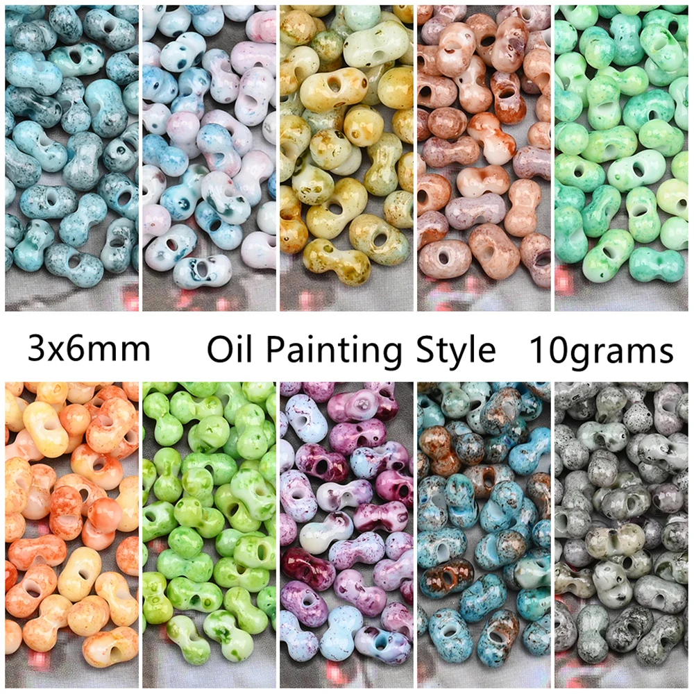 10Grams 3*6mm Japan Picasso Glass Beads Handmade Boho Embroidery Beads For Jewelry Making DIY Bracelet Necklace