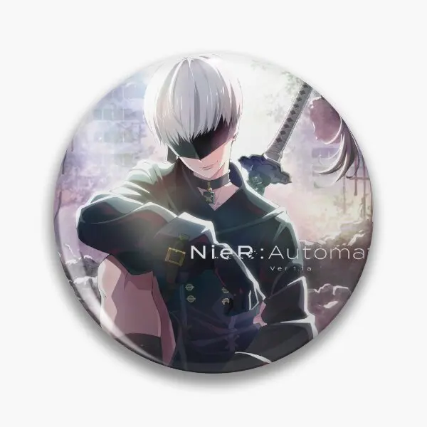 9S Nier Automata  Soft Button Pin Cartoon Brooch Jewelry Gift Clothes Women Metal Hat Lover Fashion Badge Funny Collar Decor