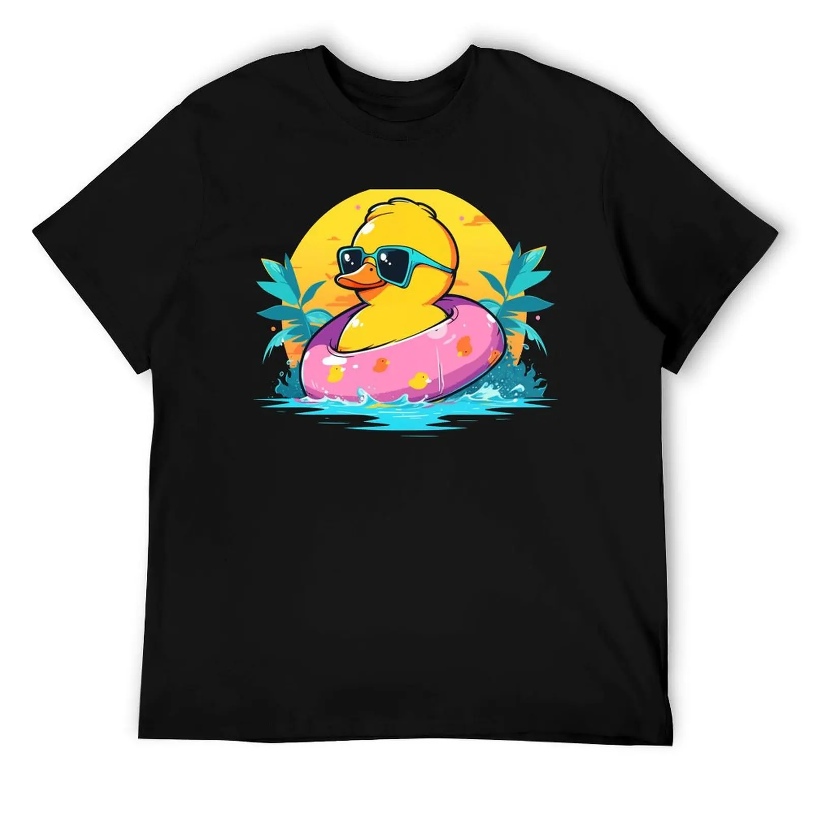 

Cool Retro Yellow Duck in Sunglasses 70s 80s Funny Duck T-Shirt essential t shirt t shirts for man graphic vintage T-Shirt