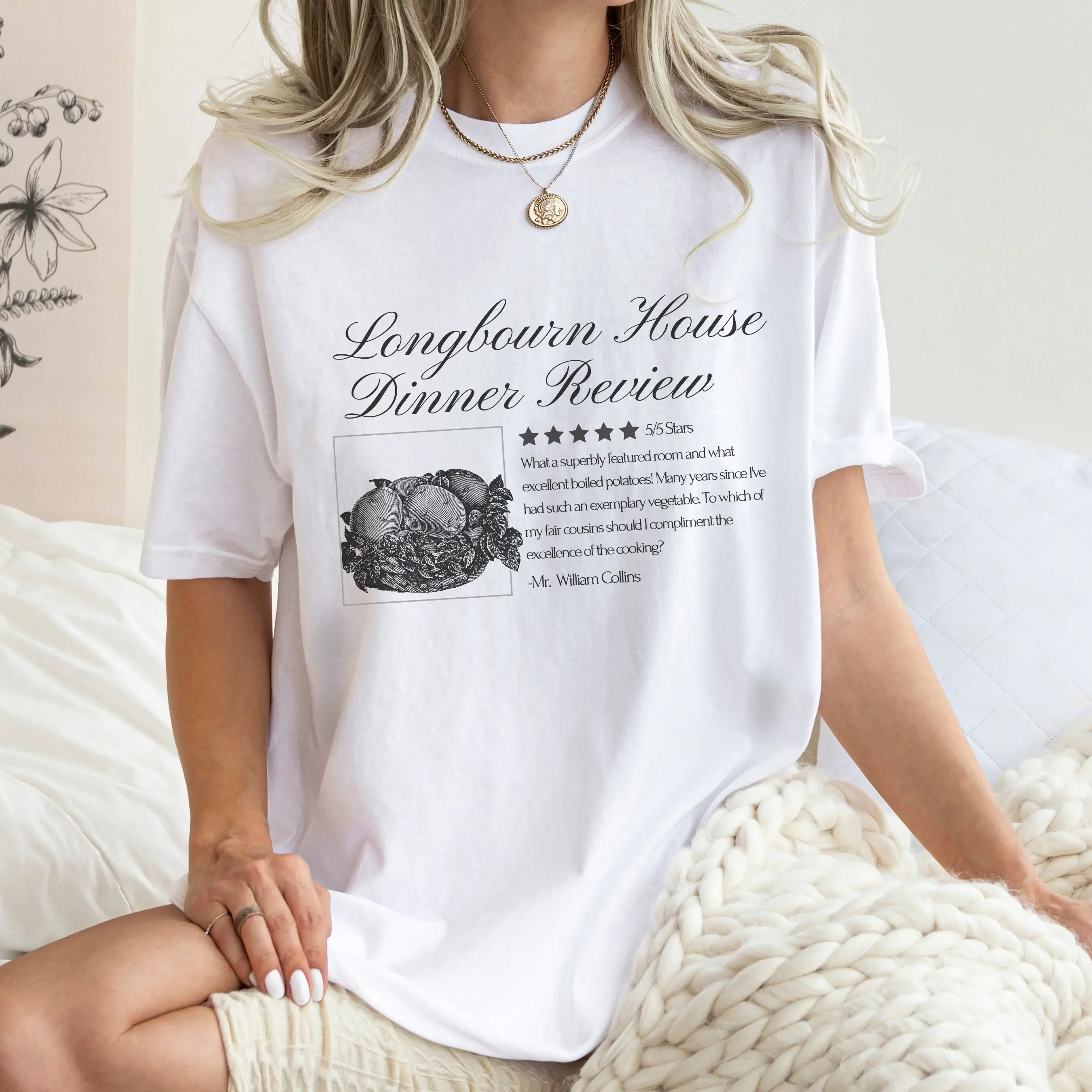 What Excellent Boiled Potatoes  T Shirt Pride and Prejudice Jane Austen s Cottagecore Mr Collins Book Lover