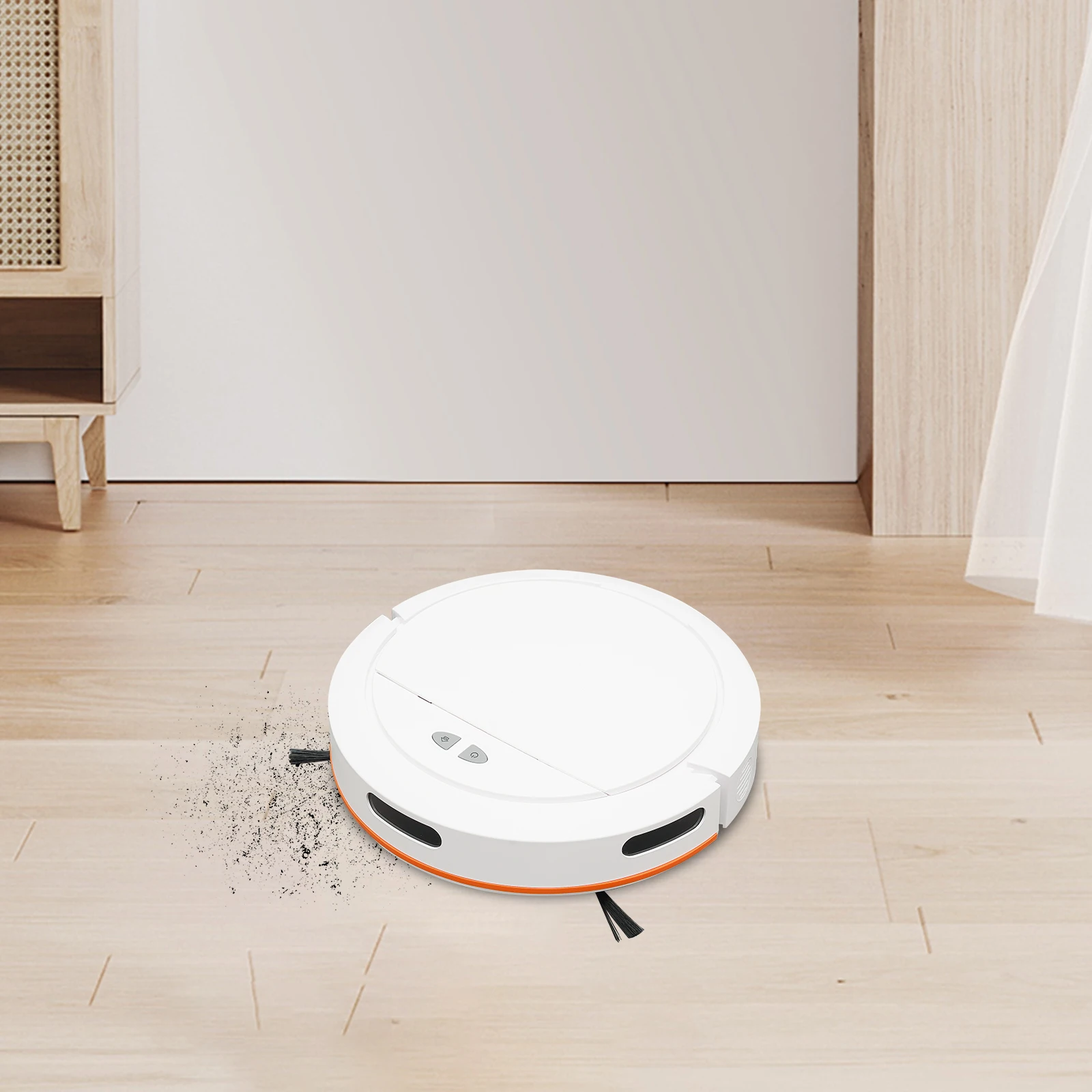 ماكينة كنس ذكية 3 في 1 للمنزل ماكينة تنظيف أوتوماتيكية بالكامل للتحكم في التطبيق مع صندوق غبار روبوت