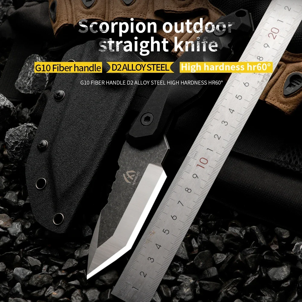 High quality multifunctional fixed blade - outdoor camping, rescue, and emergency survival knife, men's gift