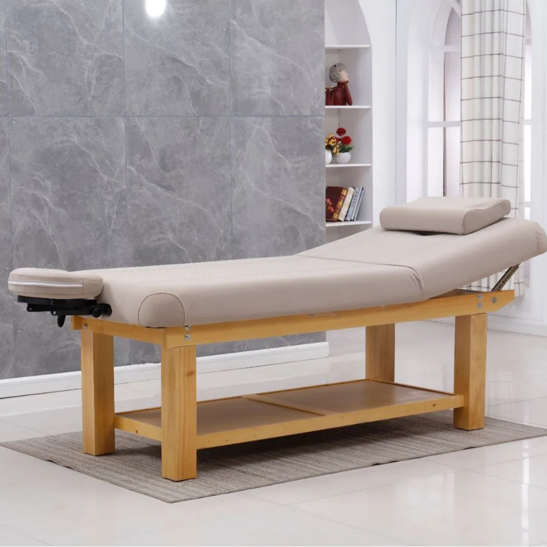 

Beauty bed Special SPA bed for beauty salon Solid wood latex with pillow Massage bed