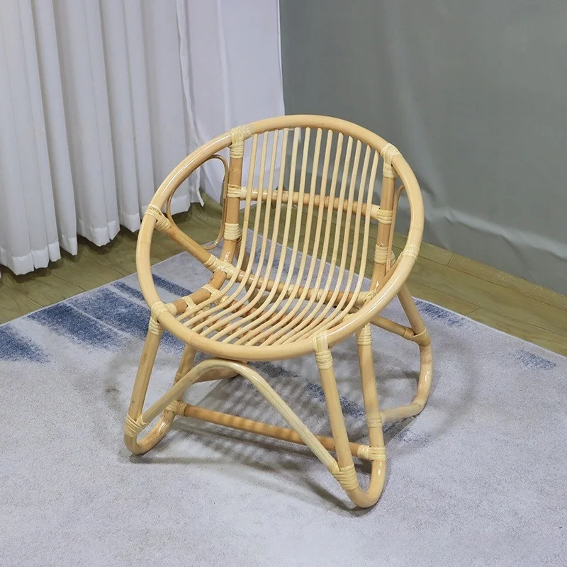Lightweight and Portable Rattan Single Chair for Gardens - Easily Move It Around to Follow the Sun or Enjoy Different Views