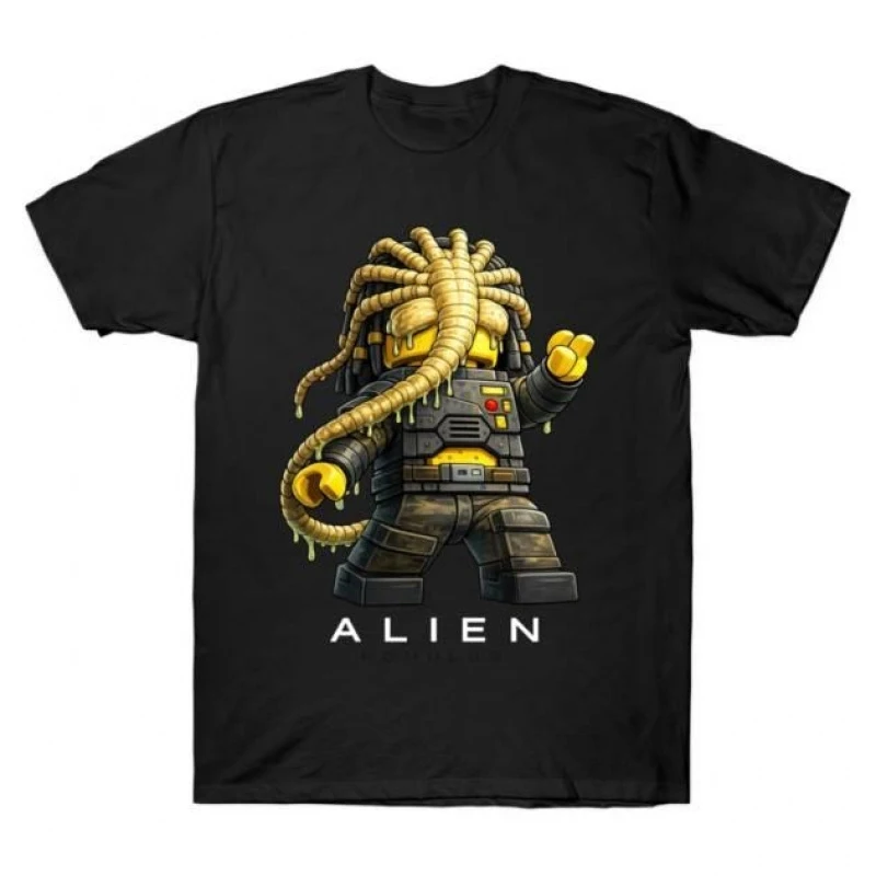 

Alien Romulus – Brick Style Facehugger Sci-Fi Gift T-Shirt Weyland LV-426 Horror movie Xenomorp Graphic clothes All size tops