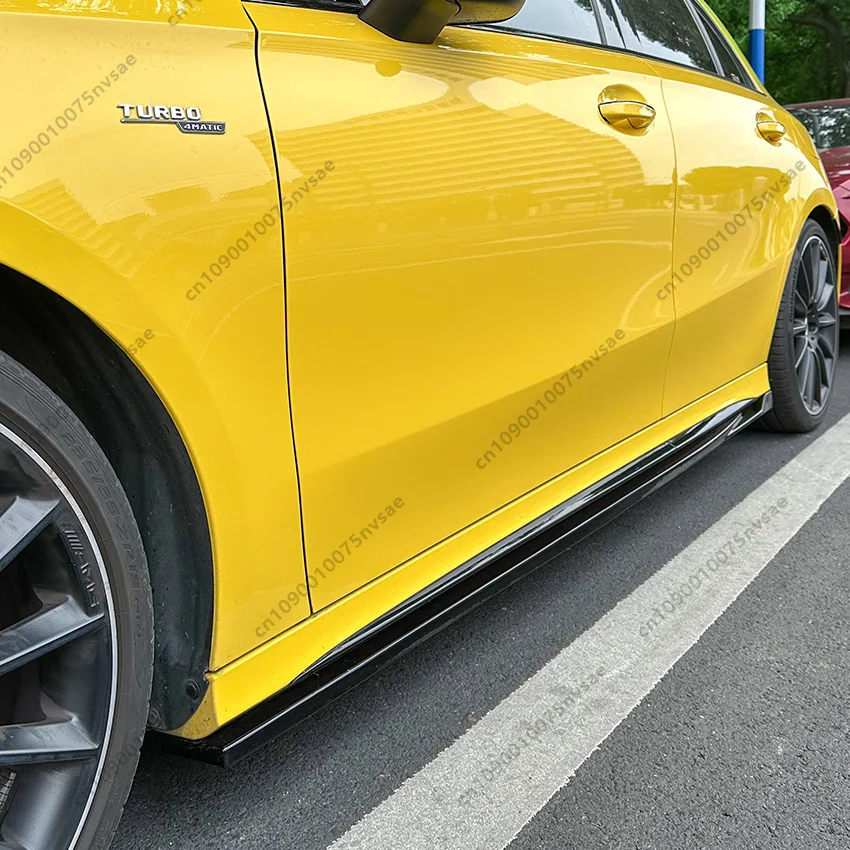 

For Mercedes-Benz A-Class W177 Hatchback Version CLA-Class C118 AMG 2018+ Car Side Skirt Trim Splitter Guard Body Kits Tuning