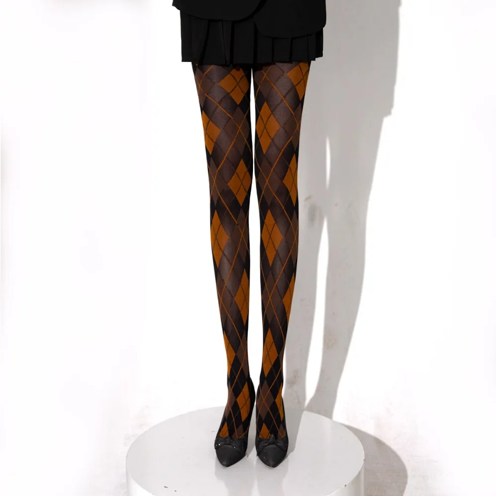 

New Retro Plaid Tights Pantyhose JK Japanese Style Sexy Pantyhose Legging Lingerie Soft Thigh High Stockings Women