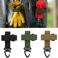 Multifunctional Nylon Glove Hook Tactical Gloves Climbing Rope Storage with Triangle Buckle Hanging Glove Holder Outdoor Camping