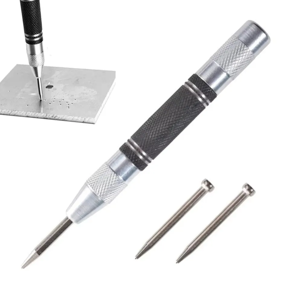High-carbon Steel Automatic Center Punch Heavy Duty Spring Type Hole Marker Punch Center Hole Punch Carpentry Tool