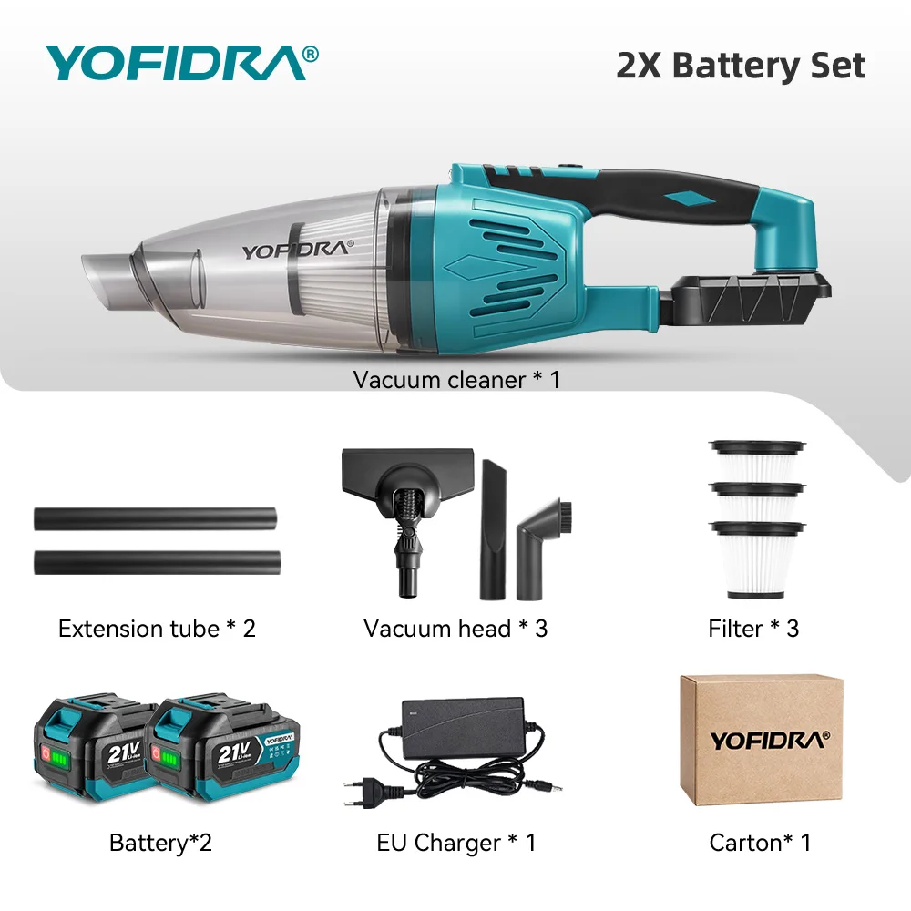 YOFIDRA 掃除機　マキタ18V用　充電式クリーナー YOFIDRA 2 in 1 電動コードレス掃除機 ポータブル充電式 家庭用掃除機