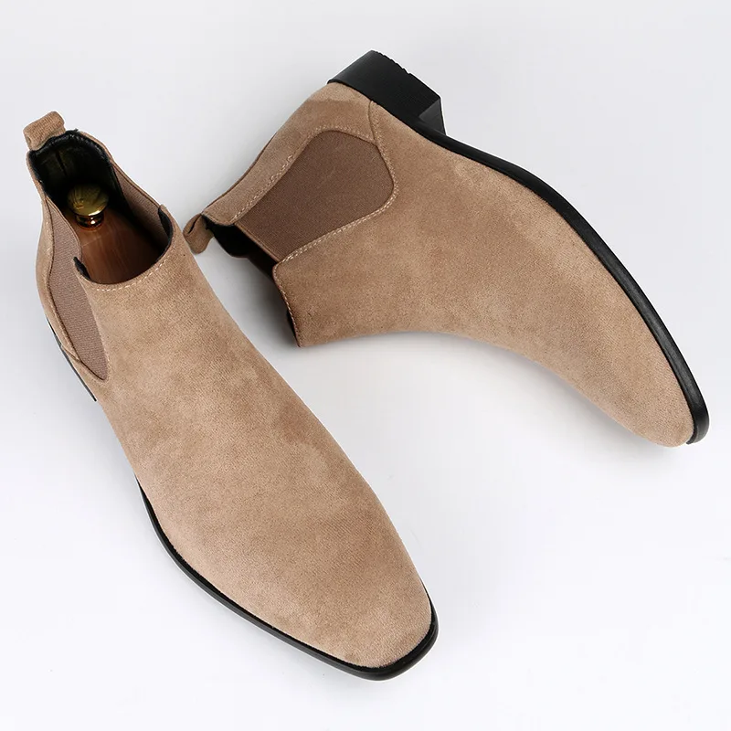 Sizes 40-50 Men's Chelsea Boots Fashionable Business Leather Men's Shoes Luxury Shoes Men Leather Original Designer Shoes Men - Image 3
