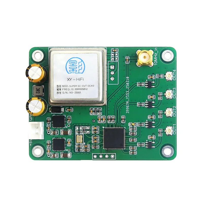 OCXO constant temperature crystal oscillator clock 10MHz frequency multi-channel frequency reference PLL output Raspberry Pi