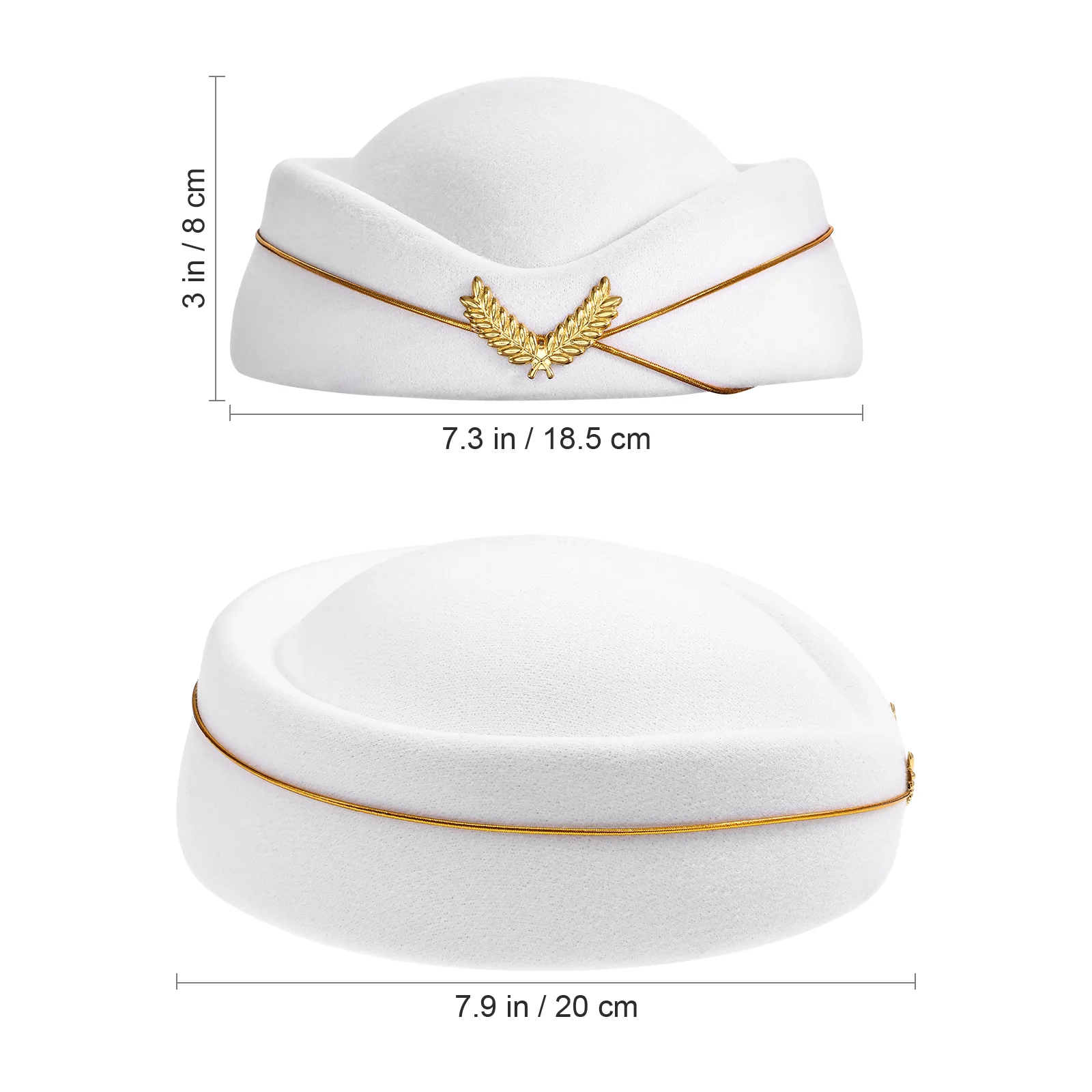 Classic Stewardess Hat Costume Charm Lightweight Flight Attendant Cap Fashion Airline