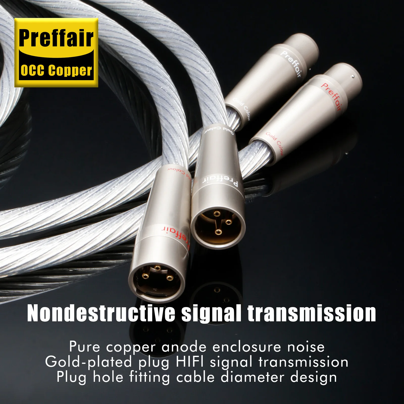 OCC Silver Plated XLR Cable PTFE Interconnects RCA Singnal Wire RCA to XLR Balance Cable For Amplifier CD Player