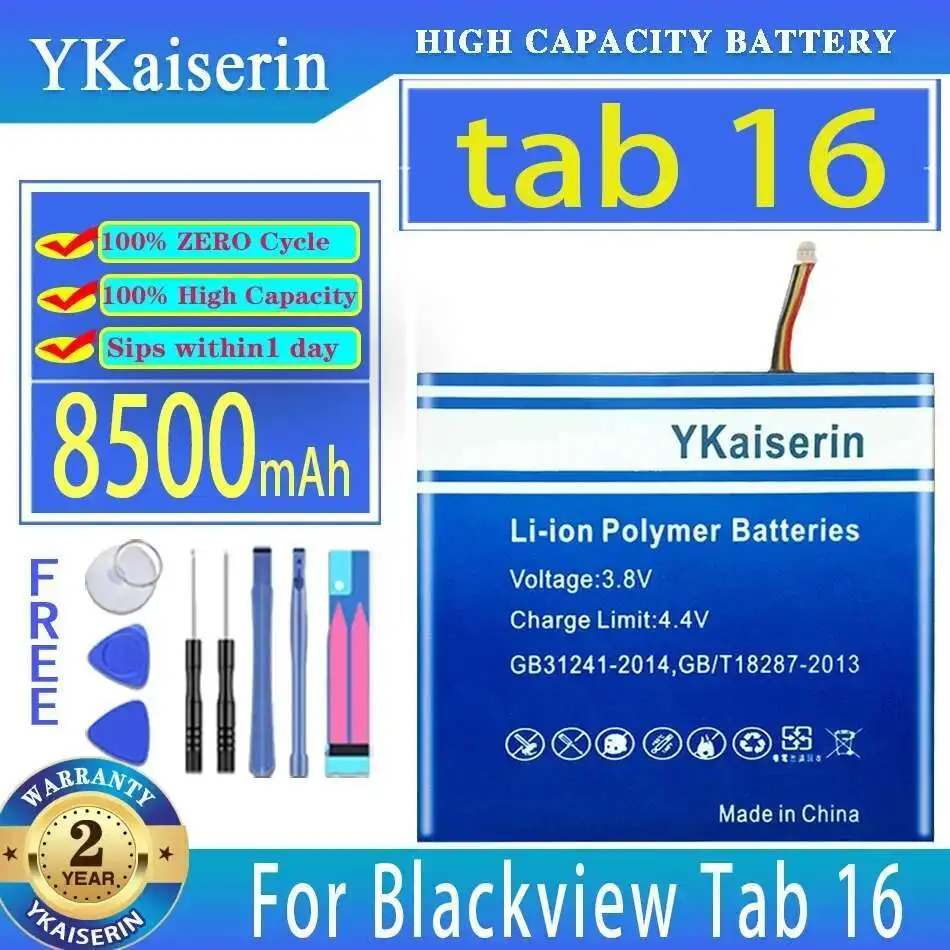 

Tablet Battery 8500Ma High-Efficiency For Blackview Tab 16 Li30132125fh Reliable Power Supply