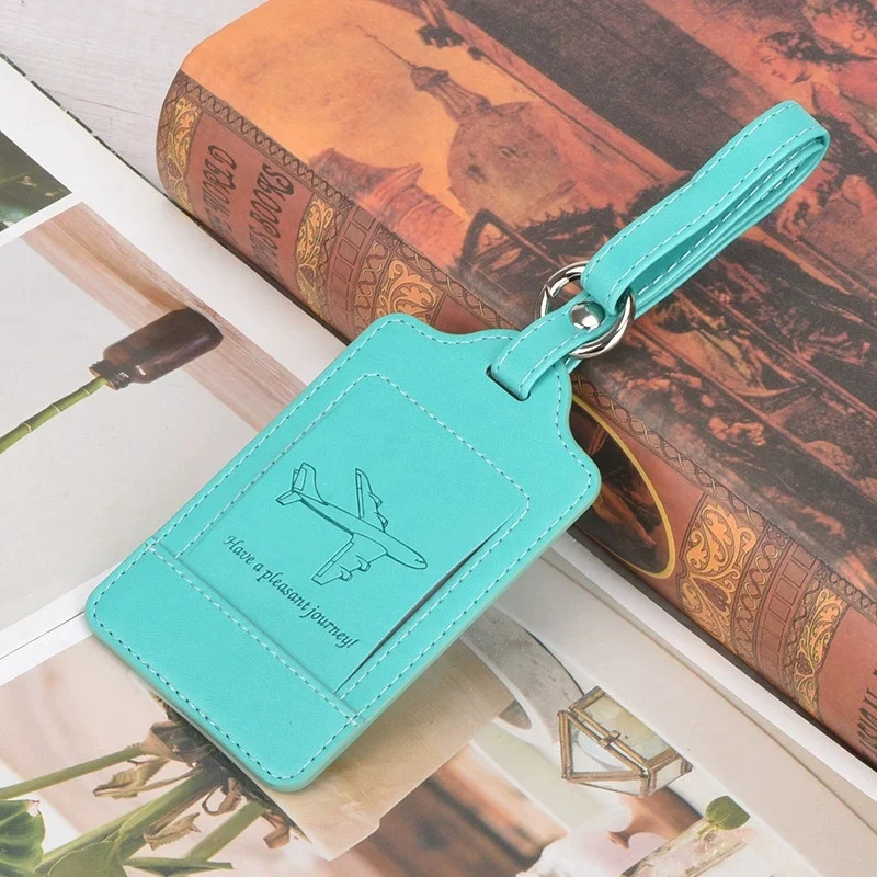 لطيف علامة الأمتعة الطائرات بطاقة الصعود العلامة الإبداعية حقيبة Hangtag تسجيل في الجلود بولي Voyage رحلة طائرة إكسسوارات السفر