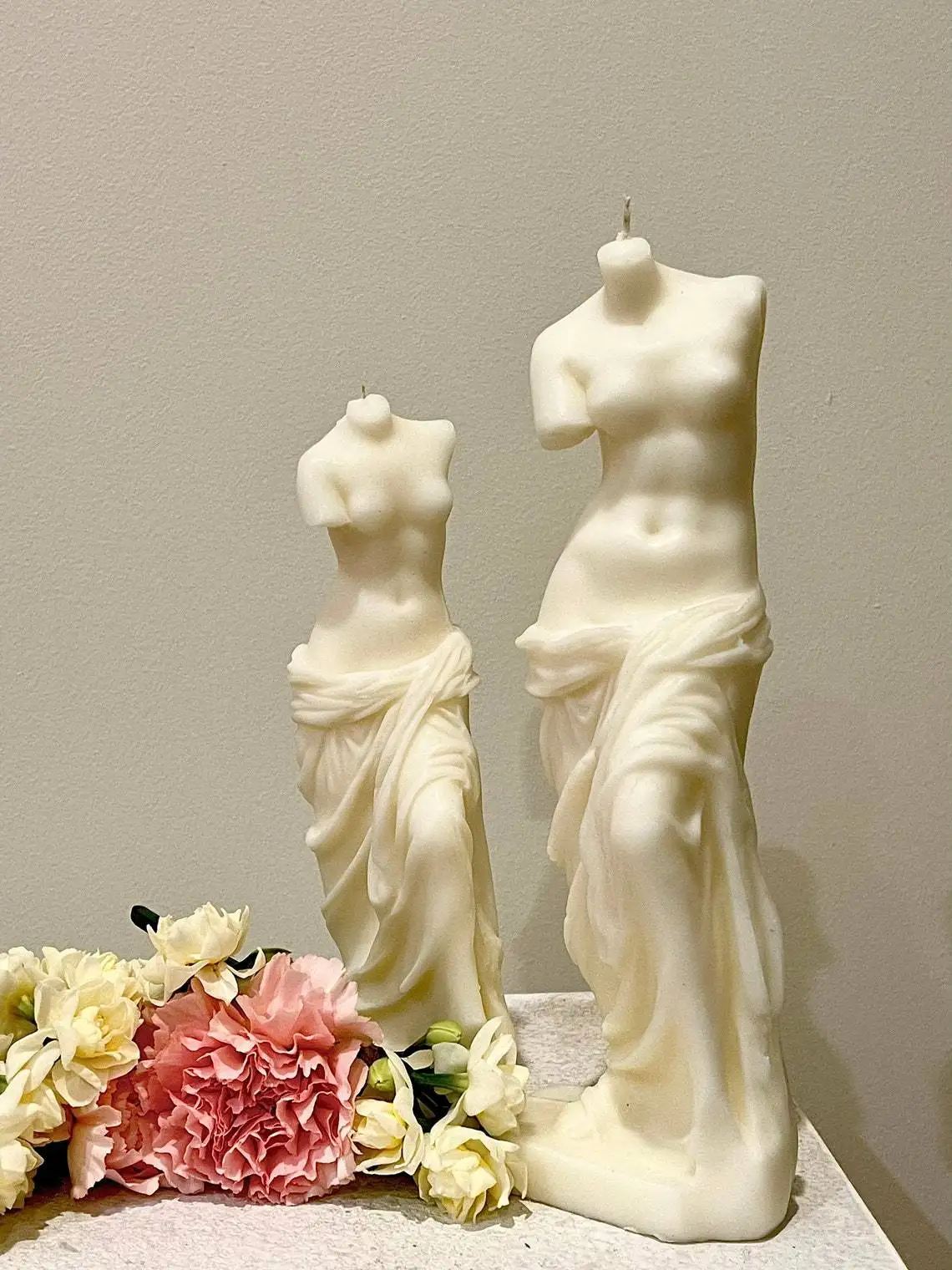 Ins European Large Broken Arm Goddess Venus Scented Candle Silicone Mold Handmade DIY Plaster Indoor Decoration Mold