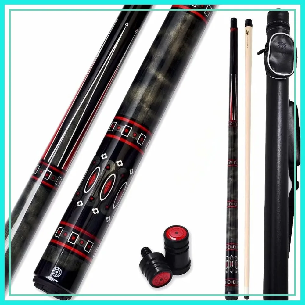 

Collapsar CXL Pool Cue with Hard Case, Low Deflection Shaft, 13mm Black Tip, 58" 2-Piece 19-21oz Professional Billiard Stick Set