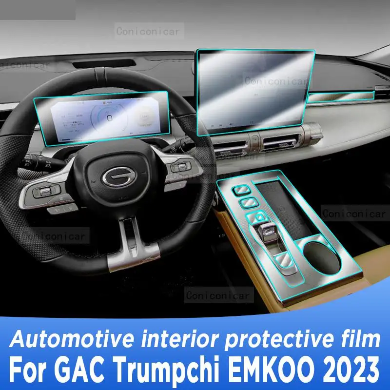 For GAC Trumpchi EMKOO 2023 Gearbox Panel Navigation Screen Automotive Interior TPU Protective Film Cover Anti-Scratch Sticker