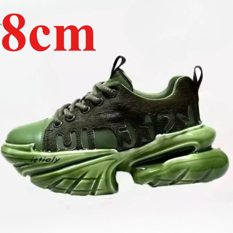 

Европейские повседневные модные туфли для женщин из натуральной кожи с отделкой из конского волоса, увеличивающие рост, удобные повседневные туфли в стиле «папины туфли»