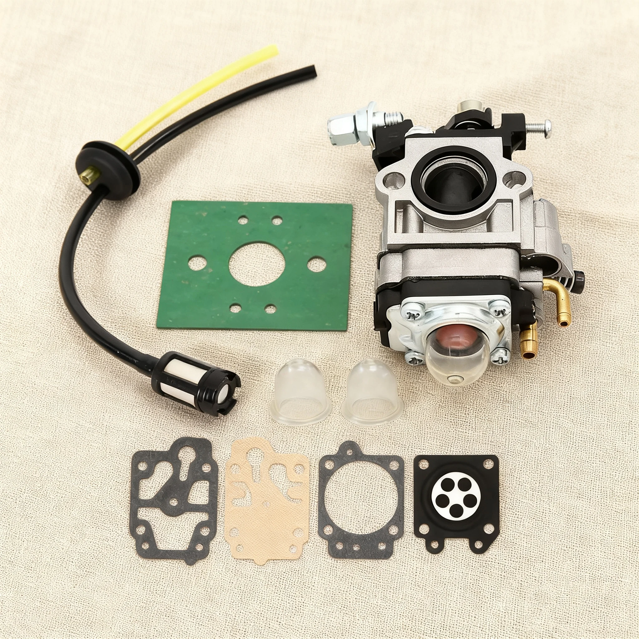 

Grass Trimmer Carburetor Repair Kit with Fuel Line Filter – Compatible with 40-5 & 44-5 Engines