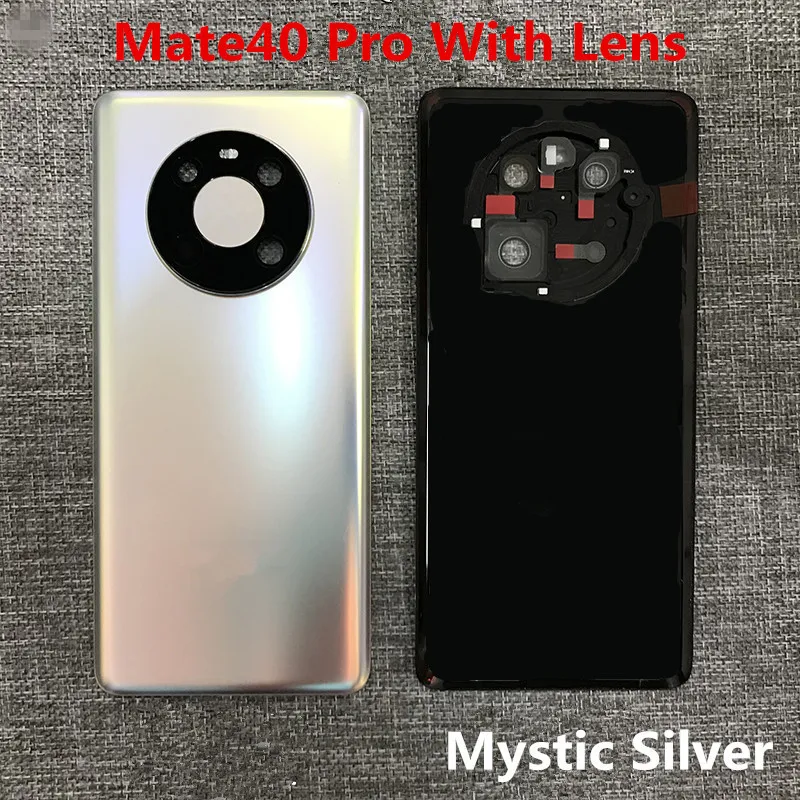 Mate40Pro Battery Back Cover For Huawei Mate 40 Pro Rear Housing Glass Case Replace Phone Repair Spare Parts + Camera Lens image 3
