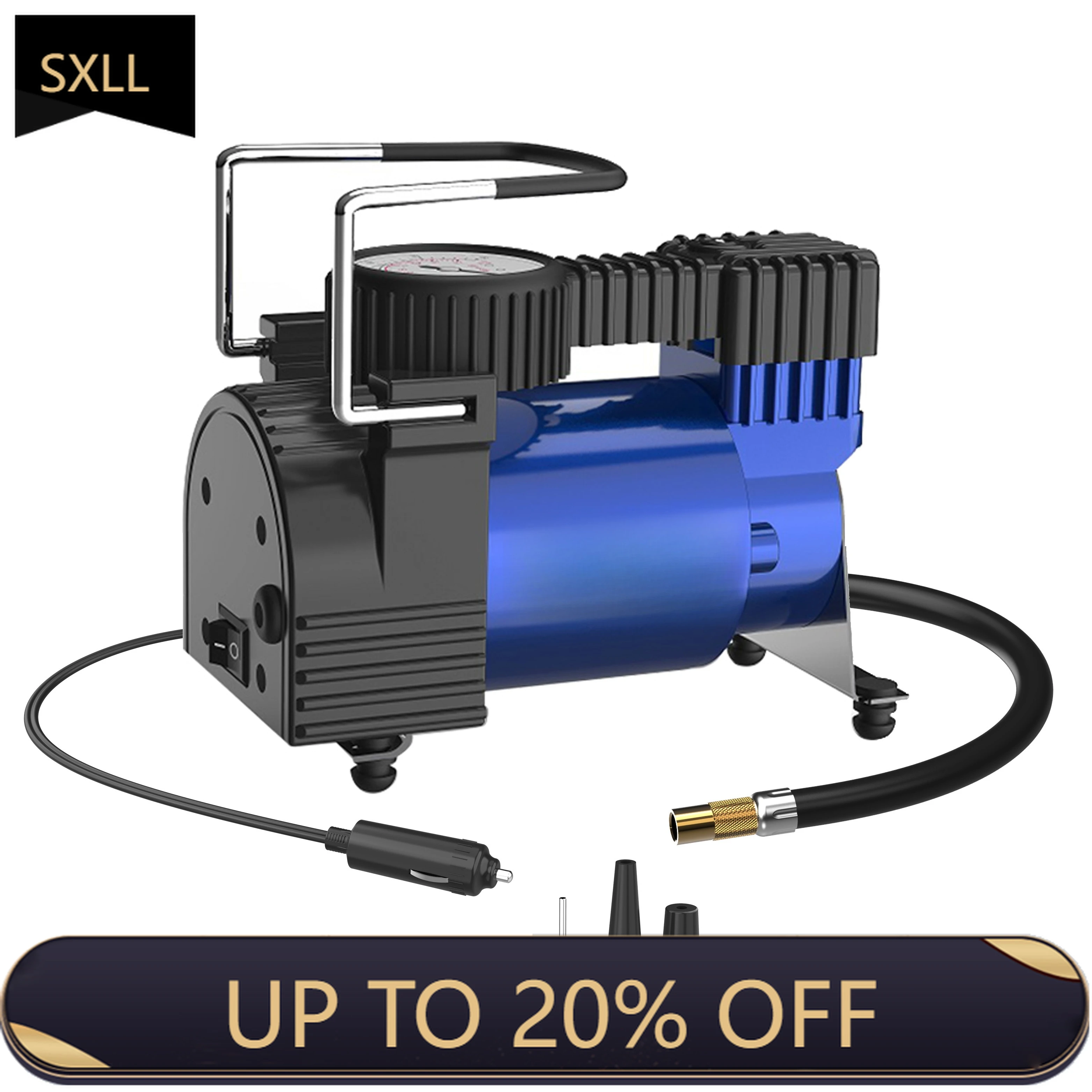 

SXLL Electric Portable Air Pump Car Tire Air Compressor Pneumatic Tire Air Compressor Pump